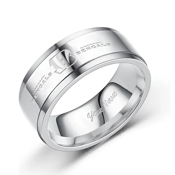 Cincinnati Bengals Stainless Steel Rings Custom Your Name 2025 versions, Gifts For Fan SPTSSRTR007