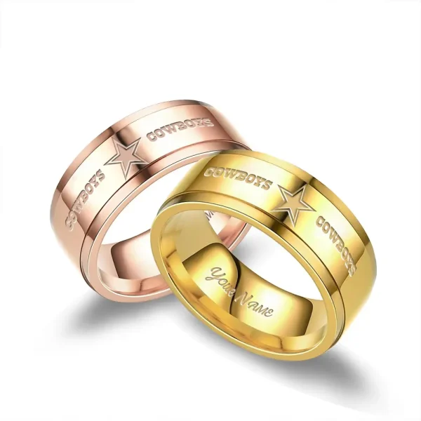 Dallas Cowboys Stainless Steel Rings Custom Your Name 2025 versions, Gifts For Fan SPTSSRTR009 - Image 5