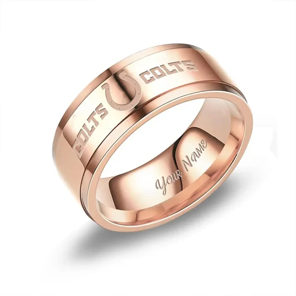 Indianapolis Colts Stainless Steel Rings Custom Your Name 2025 versions, Gifts For Fan SPTSSRTR014 - Image 3