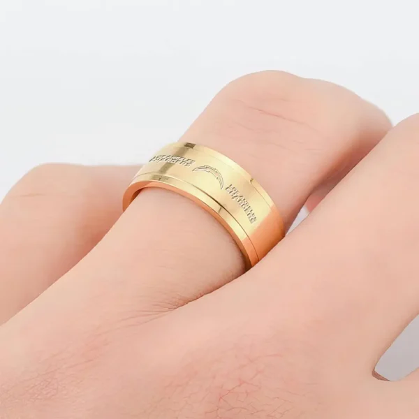 Los Angeles Chargers Stainless Steel Rings Custom Your Name 2025 versions, Gifts For Fan SPTSSRTR018 - Image 4