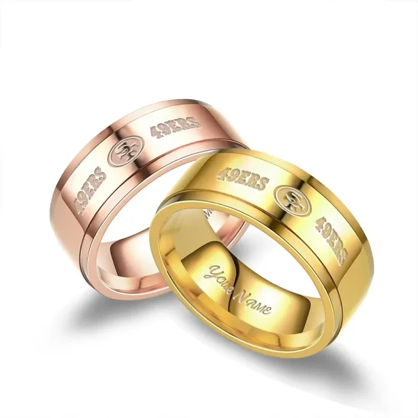 San Francisco 49ers Stainless Steel Rings Custom Your Name 2025 versions, Gifts For Fan SPTSSRTR028 - Image 4