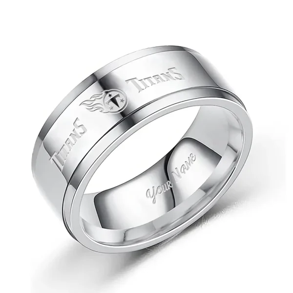 Tennessee Titans Stainless Steel Rings Custom Your Name 2025 versions, Gifts For Fan SPTSSRTR031