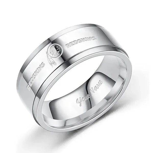Washington Redskins Stainless Steel Rings Custom Your Name 2025 versions, Gifts For Fan SPTSSRTR033