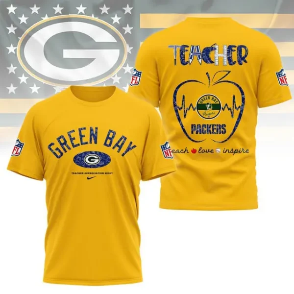 Green Bay Packers Peach Love Inspired Tshirt - Image 2