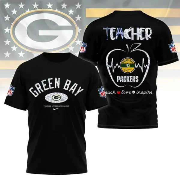 Green Bay Packers Peach Love Inspired Tshirt - Image 3