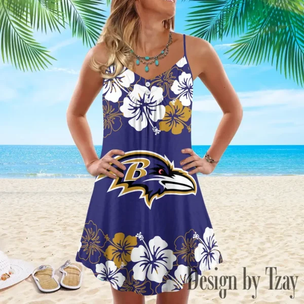 Baltimore Ravens Summer Sleeveless Cami Dress Trending 2025 SPTSSCDT002 - Image 2