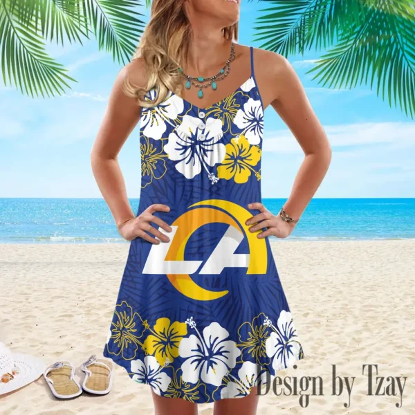 Los Angeles Rams Summer Sleeveless Cami Dress Trending 2025 SPTSSCDT005