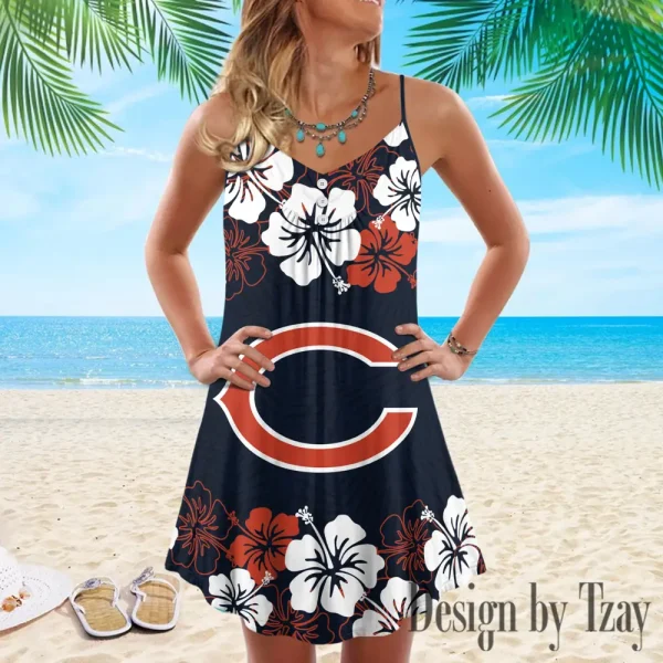 Chicago Bears Summer Sleeveless Cami Dress Trending 2025 SPTSSCDT006 - Image 3