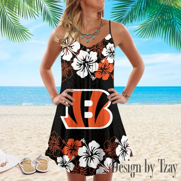 Cincinnati Bengals Summer Sleeveless Cami Dress Trending 2025 SPTSSCDT007 - Image 2