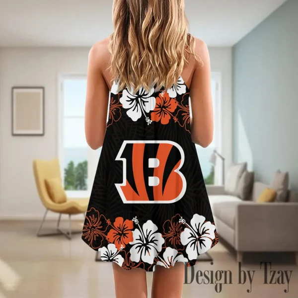 Cincinnati Bengals Summer Sleeveless Cami Dress Trending 2025 SPTSSCDT007 - Image 3