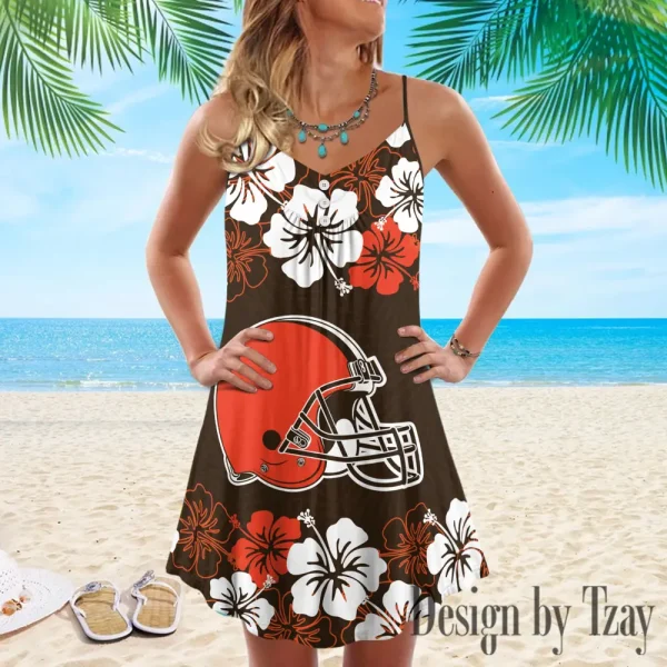 Cleveland Browns Summer Sleeveless Cami Dress Trending 2025 SPTSSCDT008 - Image 2