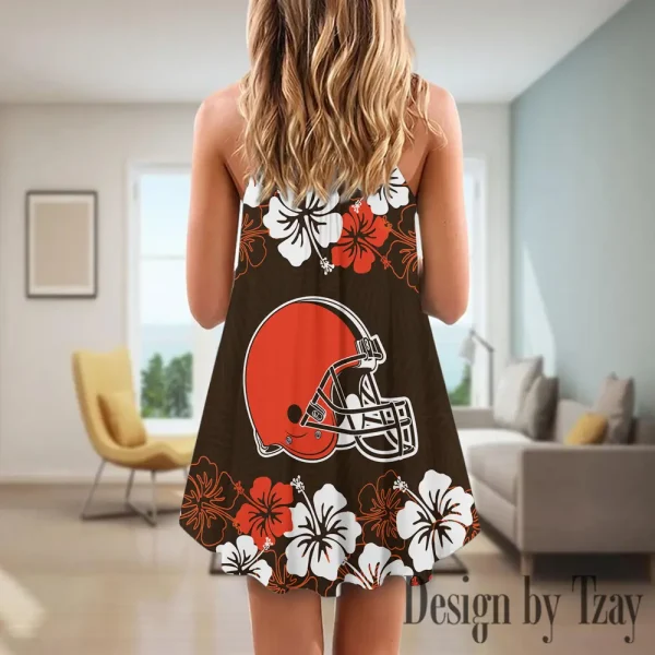 Cleveland Browns Summer Sleeveless Cami Dress Trending 2025 SPTSSCDT008 - Image 3