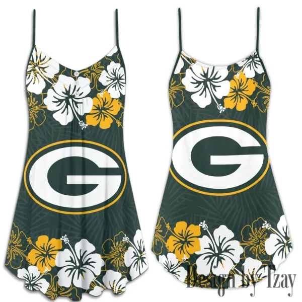 Green Bay Packers Summer Sleeveless Cami Dress Trending 2025 SPTSSCDT012