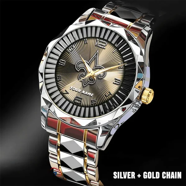 New Orleans Saints Business Watch For Men Automatic Mechanical Stainless Steel Band 2025 SPTDMW631 - Image 2