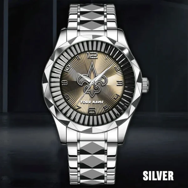 New Orleans Saints Business Watch For Men Automatic Mechanical Stainless Steel Band 2025 SPTDMW631 - Image 5
