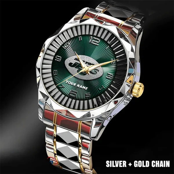 New York Jets Business Watch For Men Automatic Mechanical Stainless Steel Band 2025 SPTDMW633 - Image 5