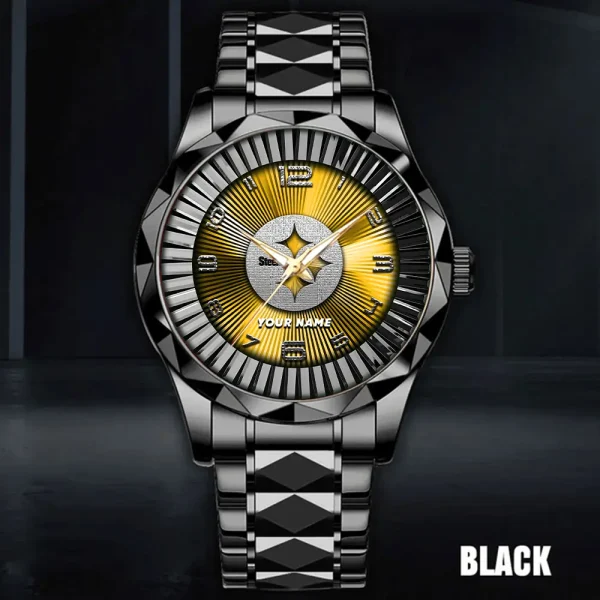 Pittsburgh Steelers Business Watch For Men Automatic Mechanical Stainless Steel Band 2025 SPTDMW635 - Image 3