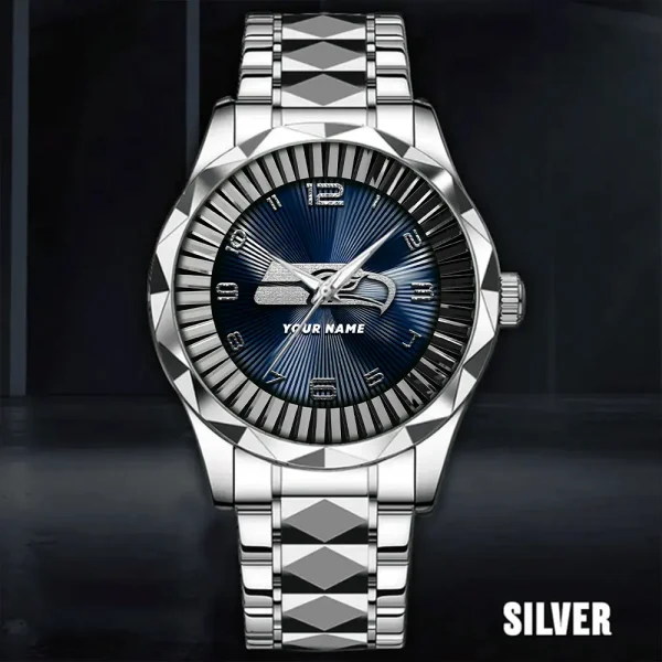 Seattle Seahawks Business Watch For Men Automatic Mechanical Stainless Steel Band 2025 SPTDMW637 - Image 5