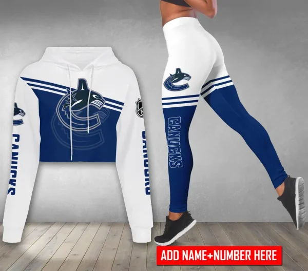 Vancouver Canucks Personalized Combo Croptop Hoodie And Leggings AZHLTT669