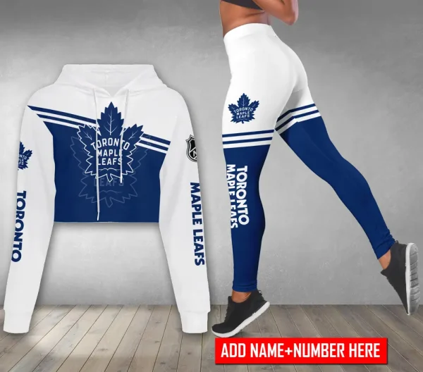 Toronto Maple Leafs Personalized Combo Croptop Hoodie And Leggings AZHLTT671