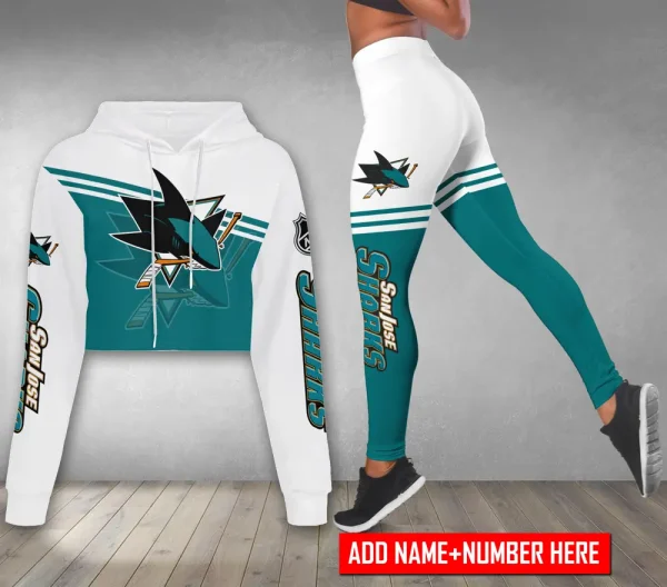 San Jose Sharks Personalized Combo Croptop Hoodie And Leggings AZHLTT675