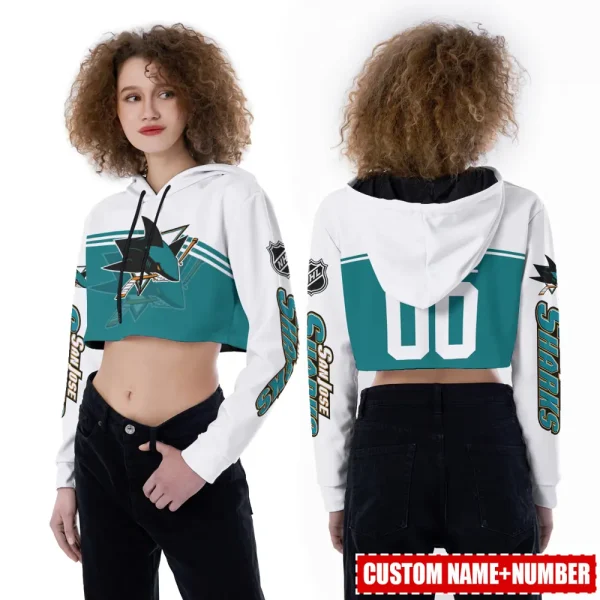 San Jose Sharks Personalized Combo Croptop Hoodie And Leggings AZHLTT675 - Image 2