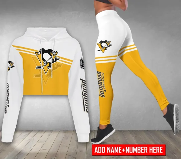 Pittsburgh Penguins Personalized Combo Croptop Hoodie And Leggings AZHLTT676