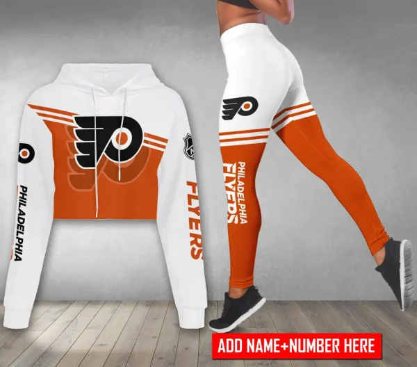 Philadelphia Flyers Personalized Combo Croptop Hoodie And Leggings AZHLTT677