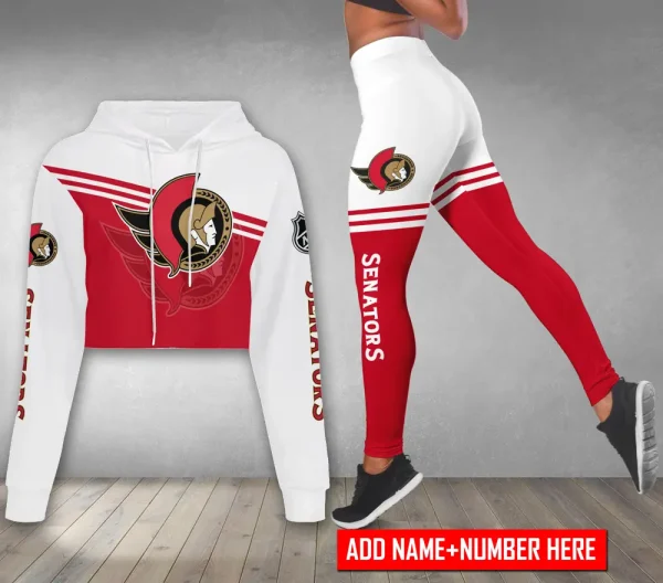 Ottawa Senators Personalized Combo Croptop Hoodie And Leggings AZHLTT678