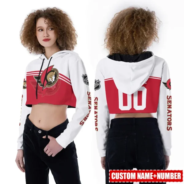 Ottawa Senators Personalized Combo Croptop Hoodie And Leggings AZHLTT678 - Image 2