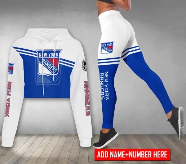 New York Rangers Personalized Combo Croptop Hoodie And Leggings AZHLTT679