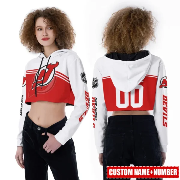 New Jersey Devils Personalized Combo Croptop Hoodie And Leggings AZHLTT681 - Image 2
