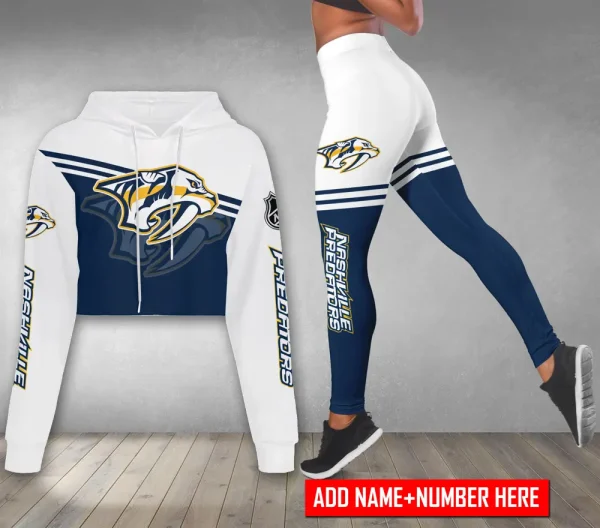 Nashville Predators Personalized Combo Croptop Hoodie And Leggings AZHLTT682