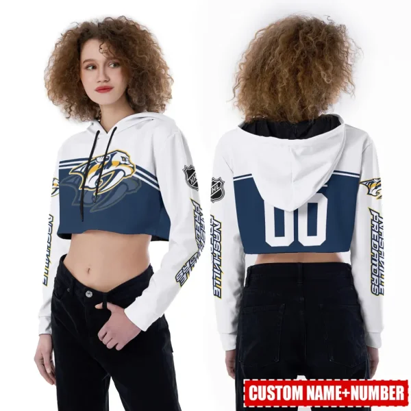 Nashville Predators Personalized Combo Croptop Hoodie And Leggings AZHLTT682 - Image 2