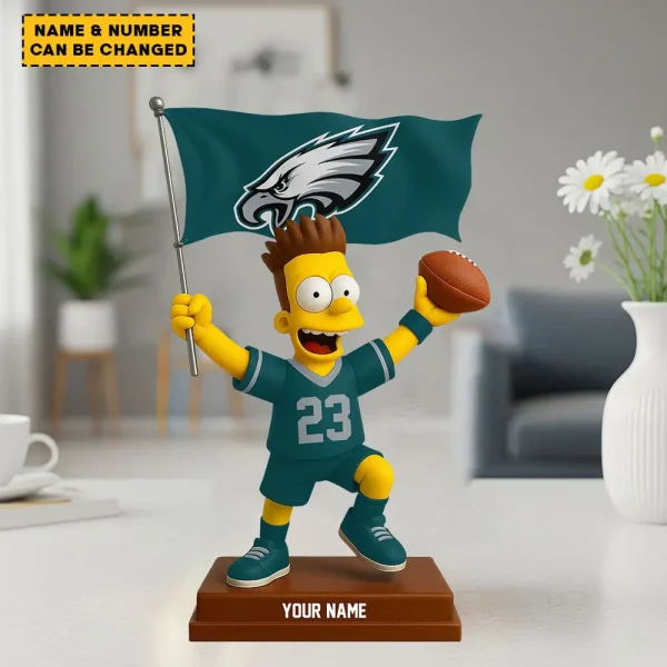 Philadelphia Eagles NFL And Simp Cartoon Character Acrylic Block SPTFTAB025 - Image 2