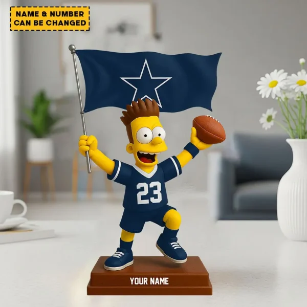 Dallas Cowboys NFL And Simp Cartoon Character Acrylic Block SPTFTAB026 - Image 2