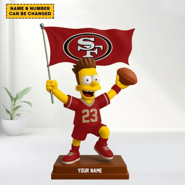 San Francisco 49ers NFL And Simp Cartoon Character Acrylic Block SPTFTAB027
