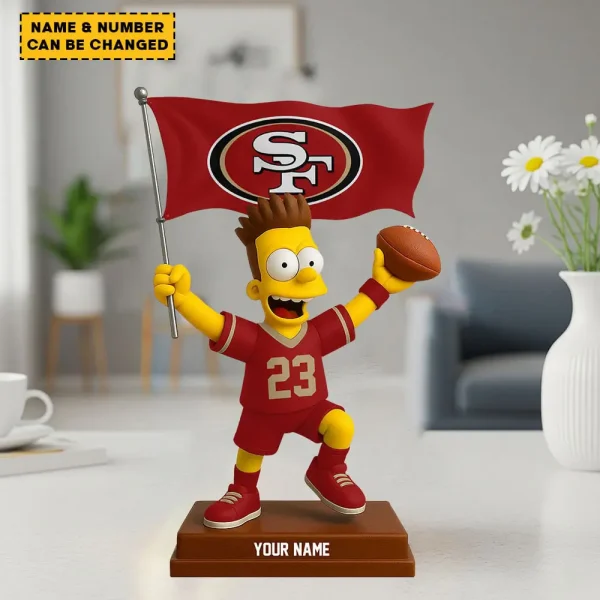 San Francisco 49ers NFL And Simp Cartoon Character Acrylic Block SPTFTAB027 - Image 2