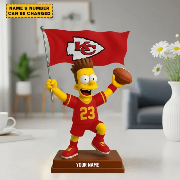 Kansas City Chiefs NFL And Simp Cartoon Character Acrylic Block SPTFTAB028