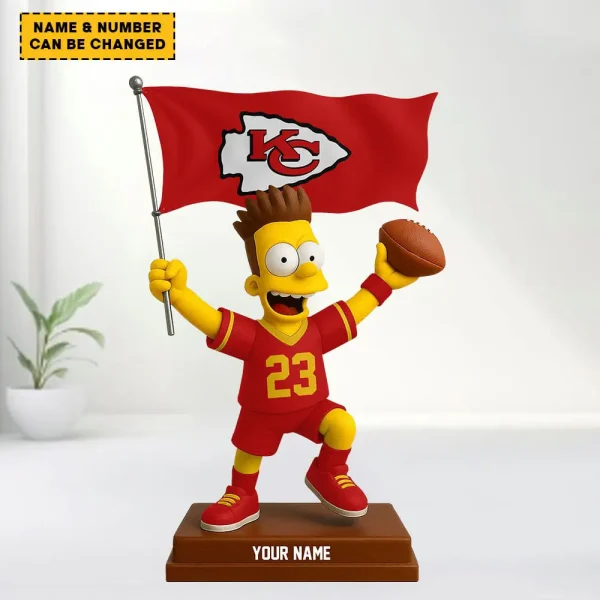Kansas City Chiefs NFL And Simp Cartoon Character Acrylic Block SPTFTAB028 - Image 2