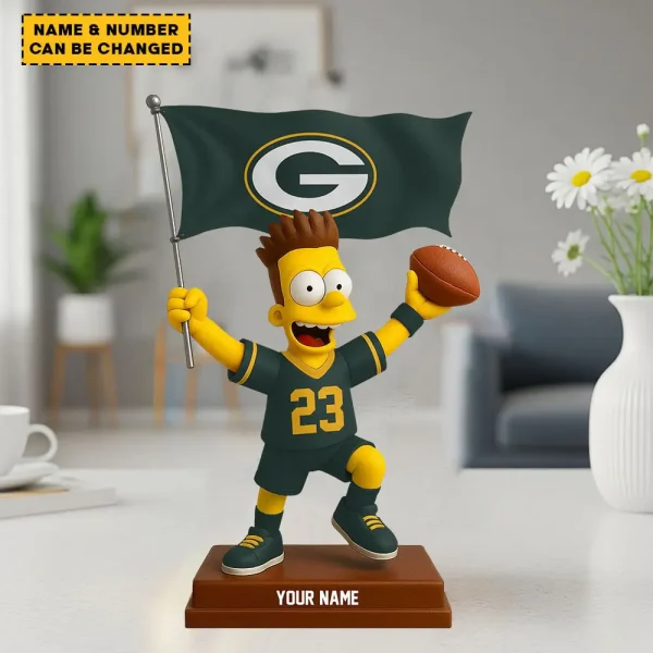 Green Bay Packers NFL And Simp Cartoon Character Acrylic Block SPTFTAB029 - Image 2