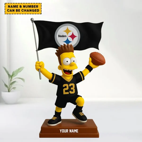 Pittsburgh Steelers NFL And Simp Cartoon Character Acrylic Block SPTFTAB030