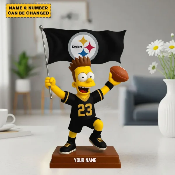 Pittsburgh Steelers NFL And Simp Cartoon Character Acrylic Block SPTFTAB030 - Image 2