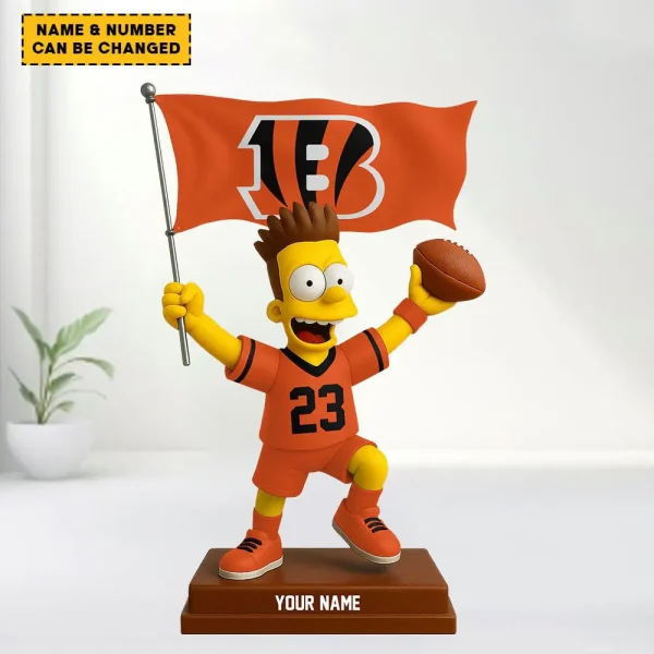 Cincinnati Bengals NFL And Simp Cartoon Character Acrylic Block SPTFTAB034