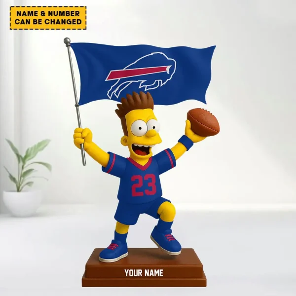 Buffalo Bills NFL And Simp Cartoon Character Acrylic Block SPTFTAB035