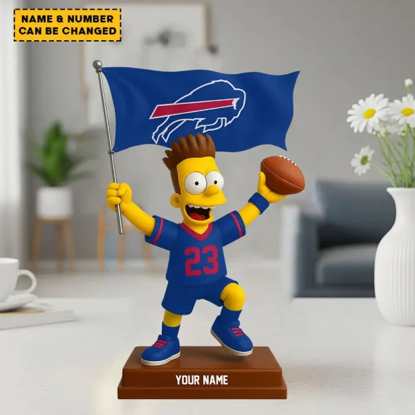 Buffalo Bills NFL And Simp Cartoon Character Acrylic Block SPTFTAB035 - Image 2