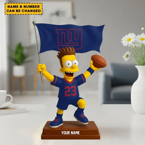 New York Giants NFL And Simp Cartoon Character Acrylic Block SPTFTAB036 - Image 2