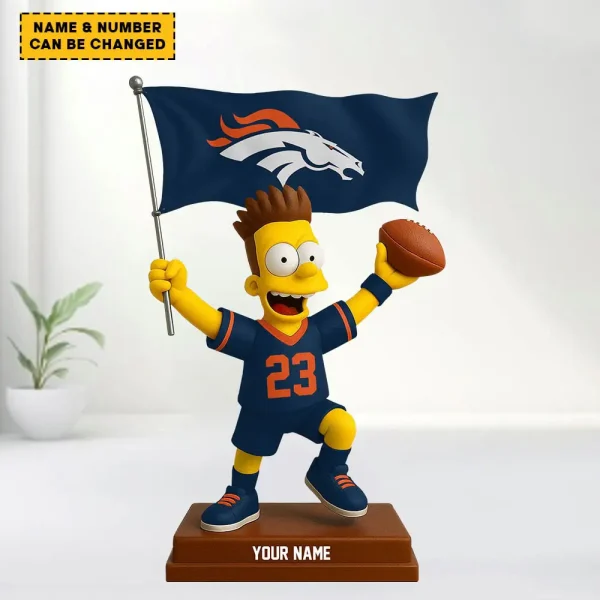 Denver Broncos NFL And Simp Cartoon Character Acrylic Block SPTFTAB037