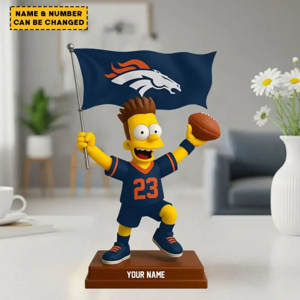Denver Broncos NFL And Simp Cartoon Character Acrylic Block SPTFTAB037 - Image 2