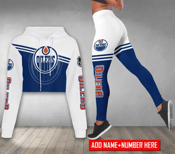 Edmonton Oilers Personalized Combo Croptop Hoodie And Leggings AZHLTT687